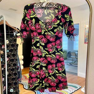 Vintage Betsey Johnson Cherry Print Dress